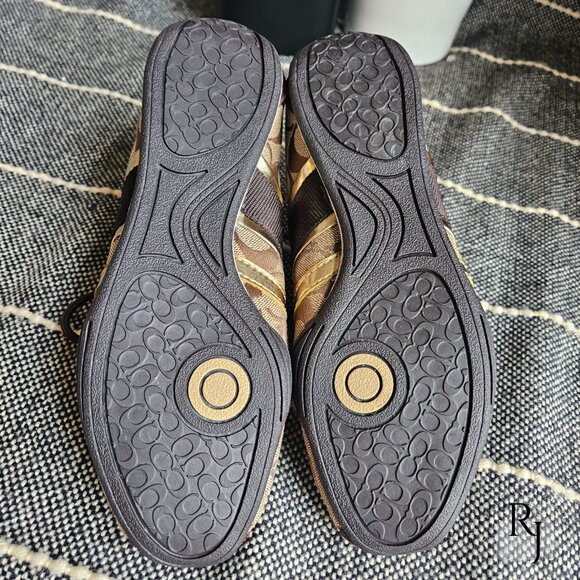 Coach Remonna Canvas & Suede Signature C Logo Sneakers - Picture 9 of 11